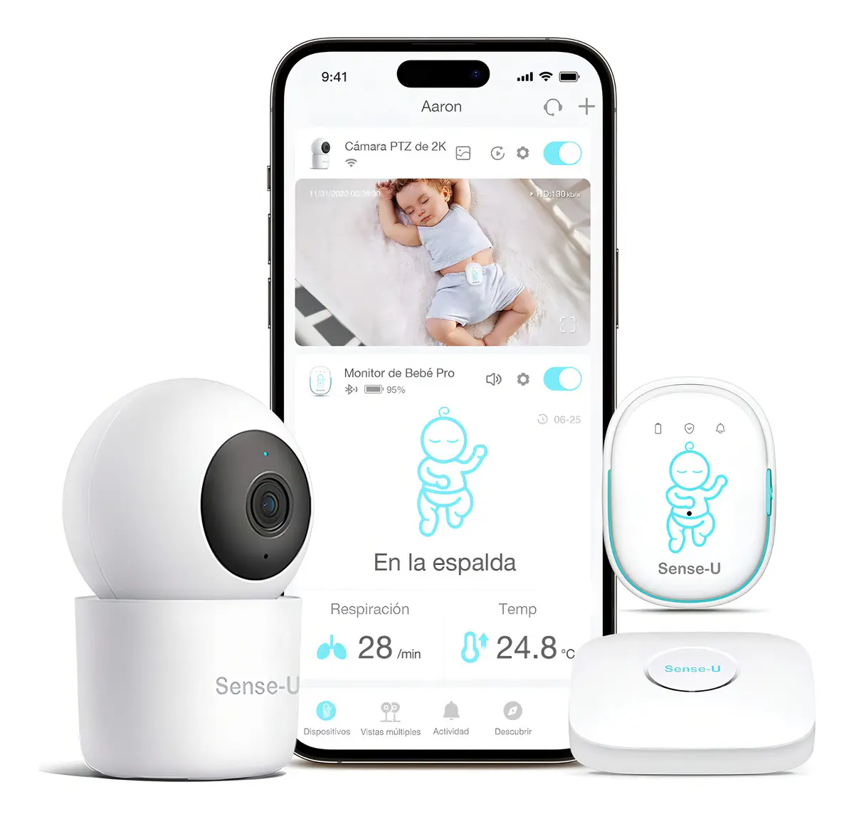 Kit Monitoreo Respiración y Camara Seguridad Pediatrica